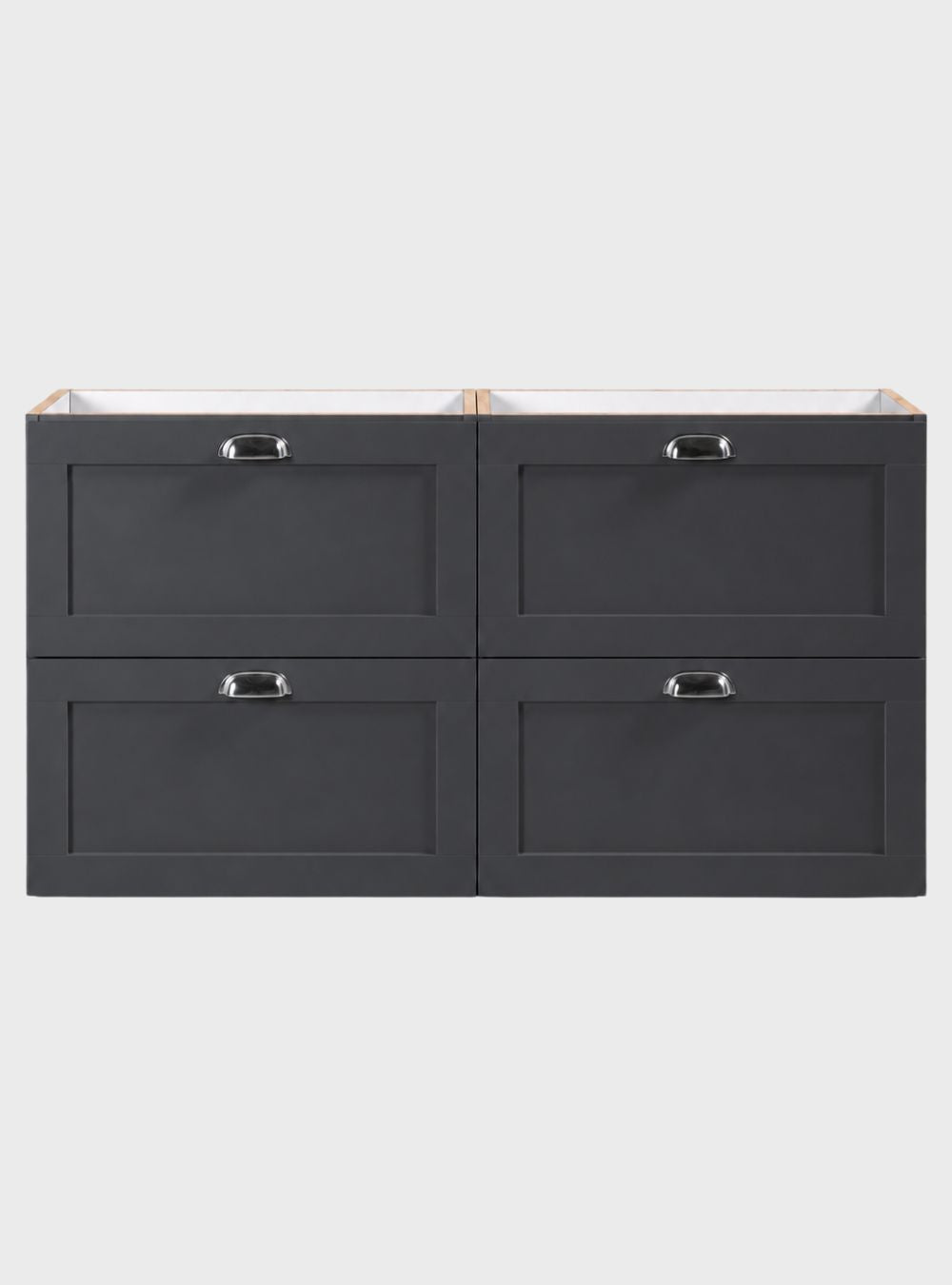 Gabinete para Banheiro 120cm Retrô MDF Grafite Milano