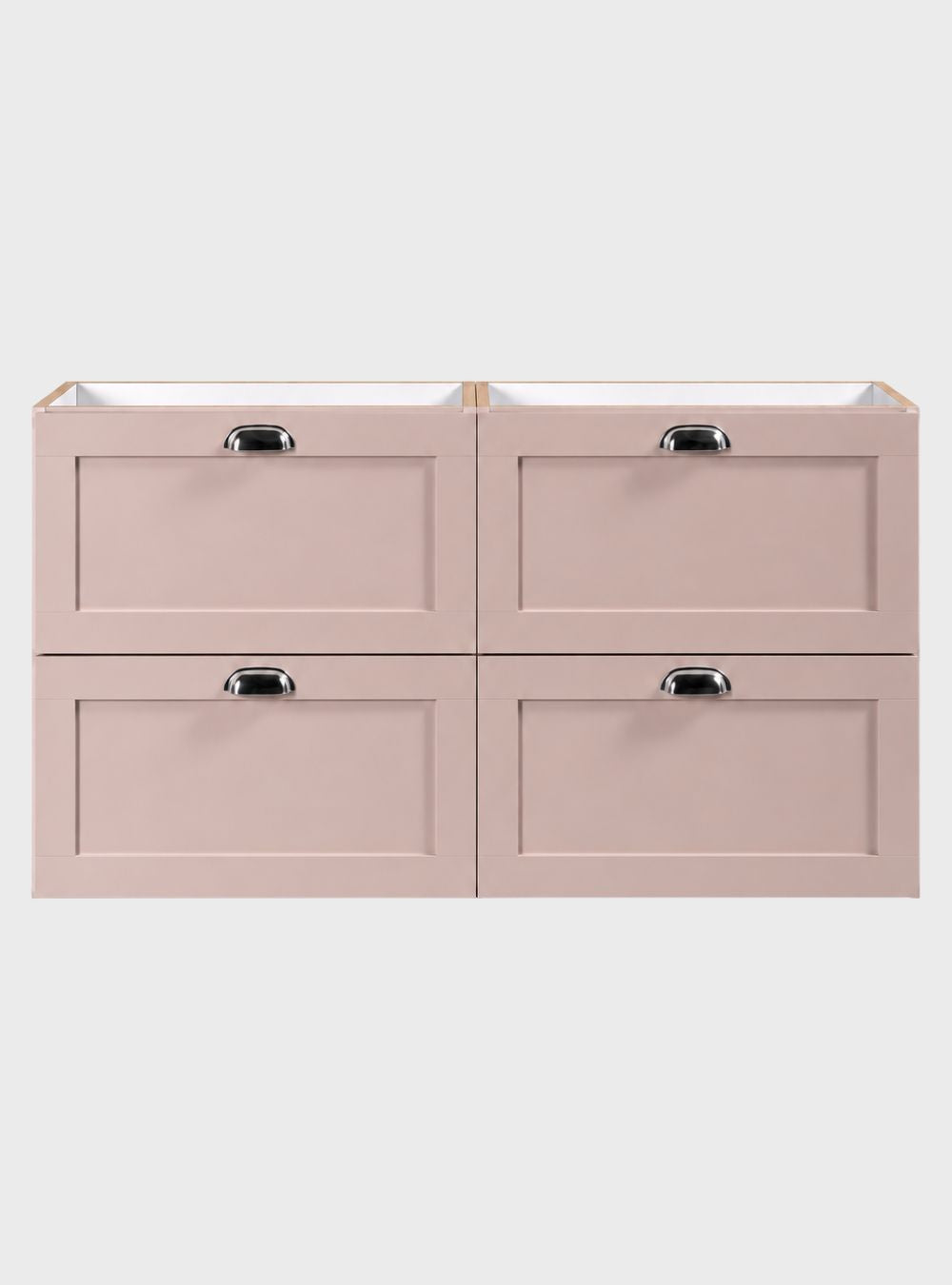 Gabinete para Banheiro com Armário 120cm Retrô MDF Rosa Milano