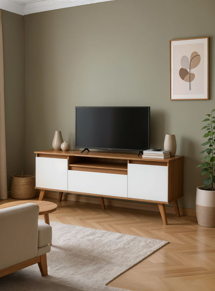 Rack para TV 150cm Retro Mdf Freijo Dallas - On Móveis