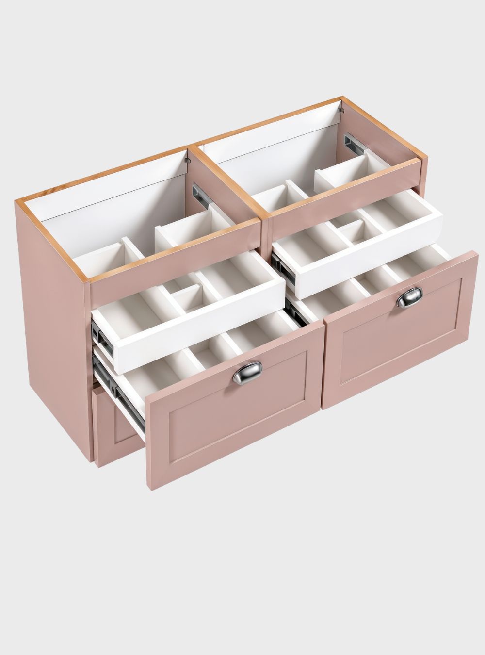 Gabinete para Banheiro com Tampo 120cm Retrô MDF Rosa Milano