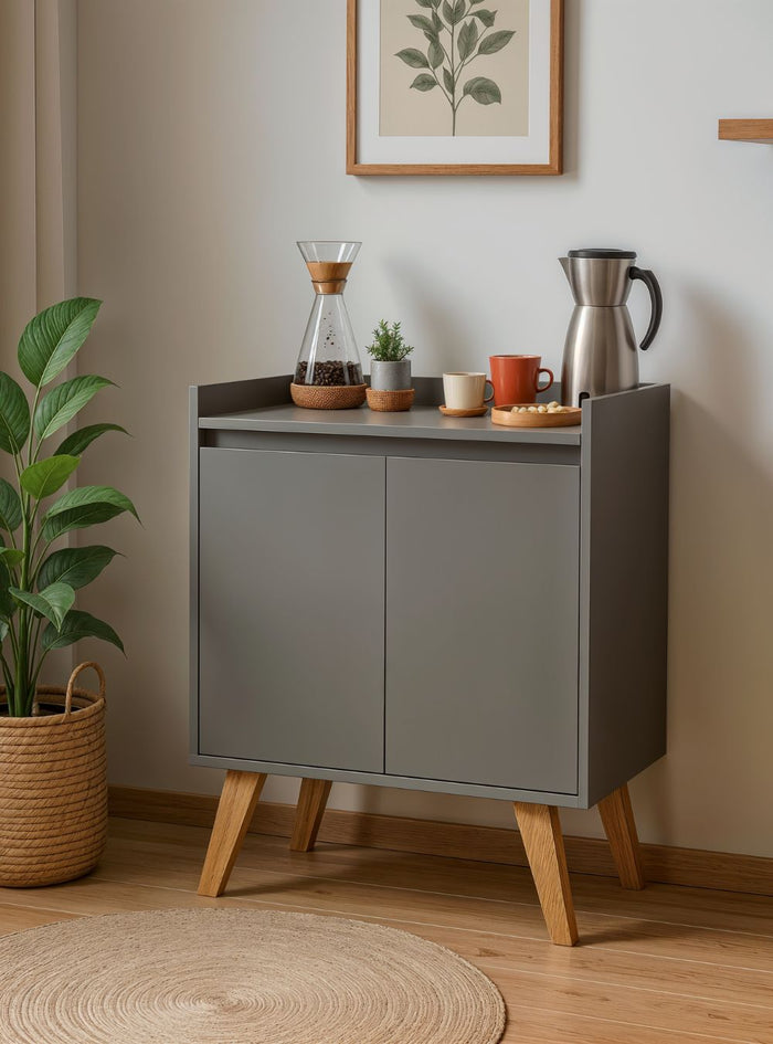 Aparador Buffet 60cm Retro Mdf Verde Madri - On Móveis