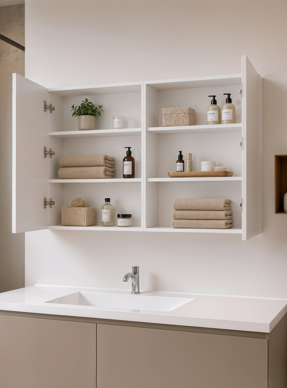 Armário para Banheiro Modulado 120cm MDF Branco — vista adicional