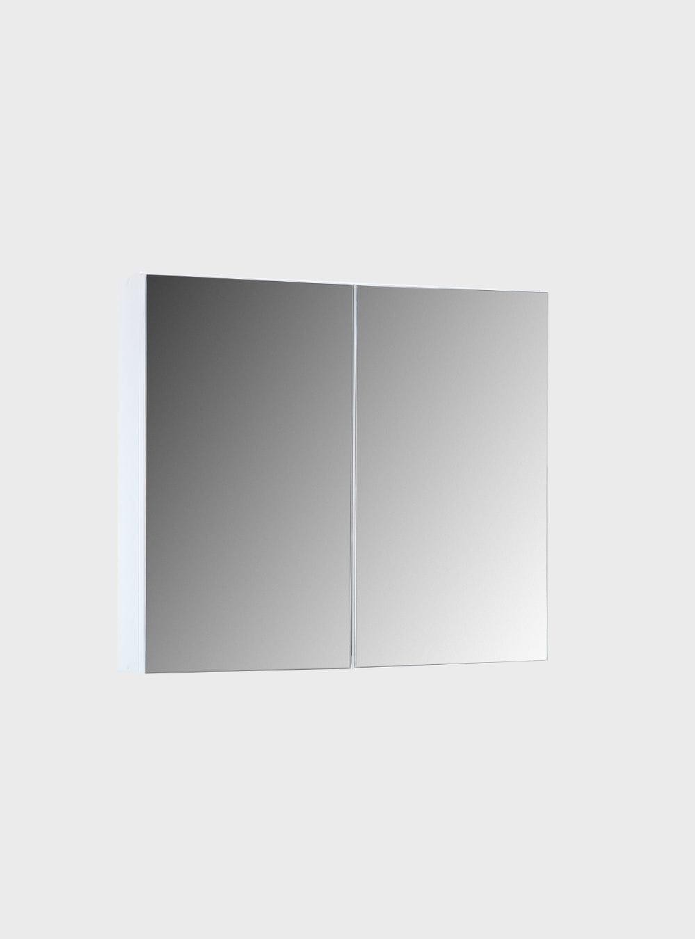 On Móveis Armários para banheiro Armário para Banheiro com Espelho 80cm Mdf Branco - On Móveis