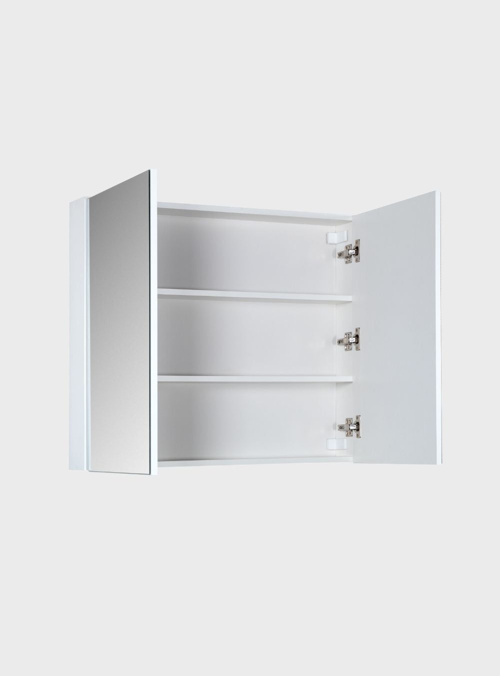 On Móveis Armários para banheiro Armário para Banheiro com Espelho 80cm Mdf Branco - On Móveis