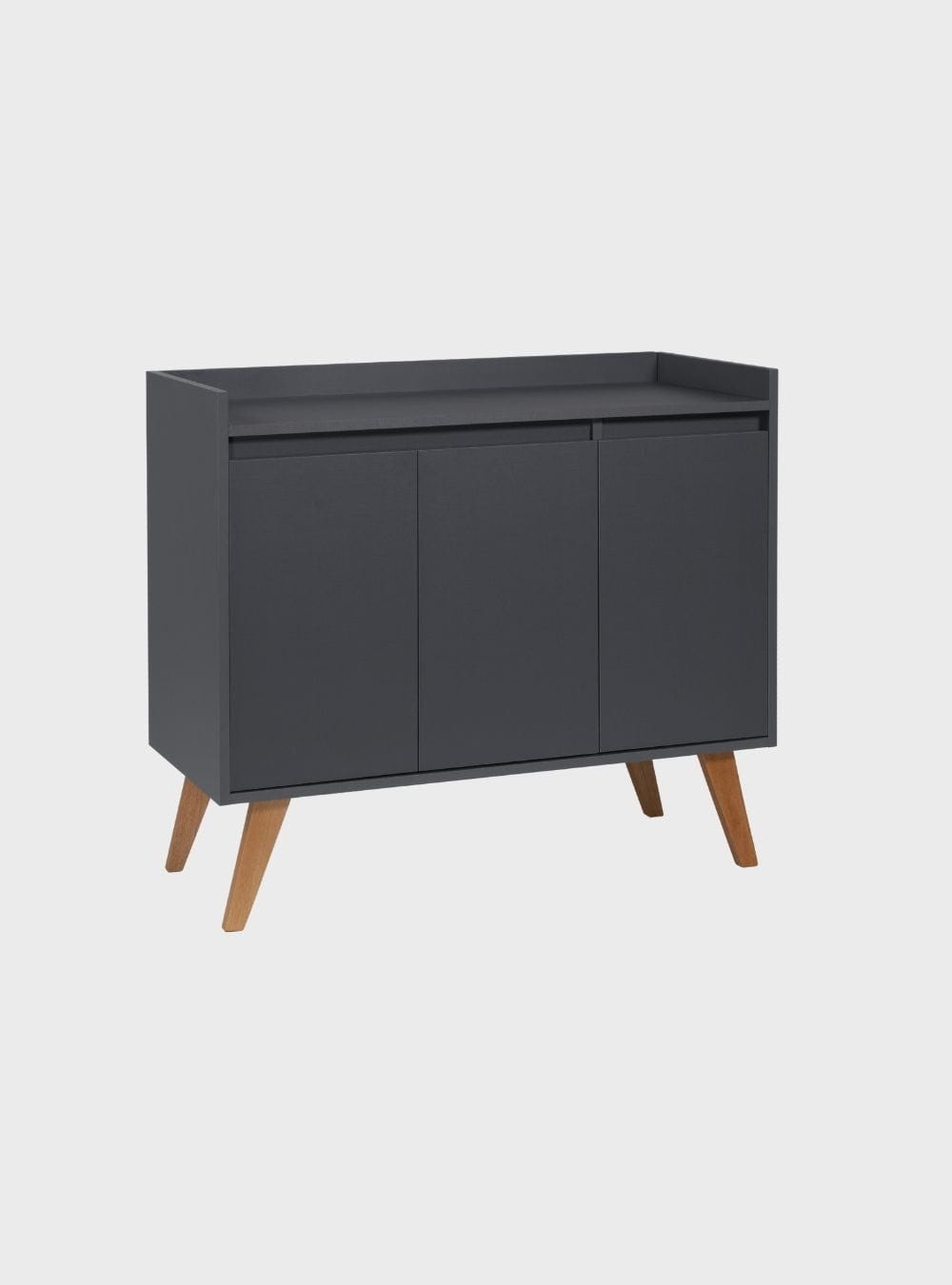 On Móveis Buffets Aparador Buffet 90cm Retro Mdf Grafite Madri - On Móveis