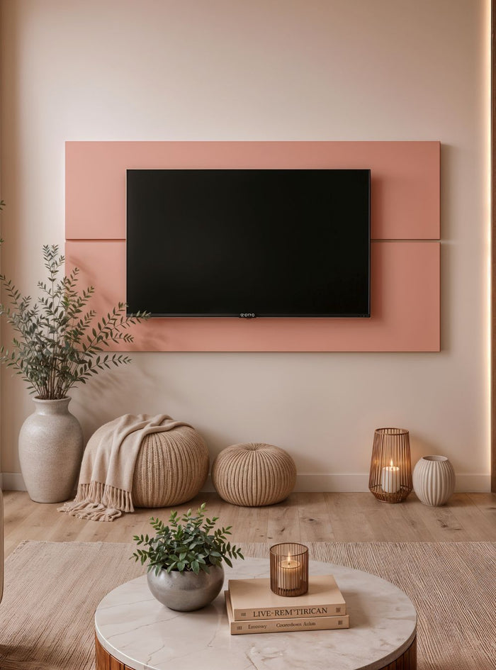 Painel para TV 180cm Retro Mdf Rosa Dallas - On Móveis