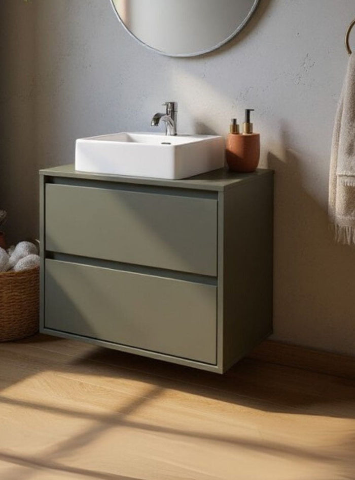 Gabinete para Banheiro com Cuba 60cm Mdf Verde Dubai - On Móveis
