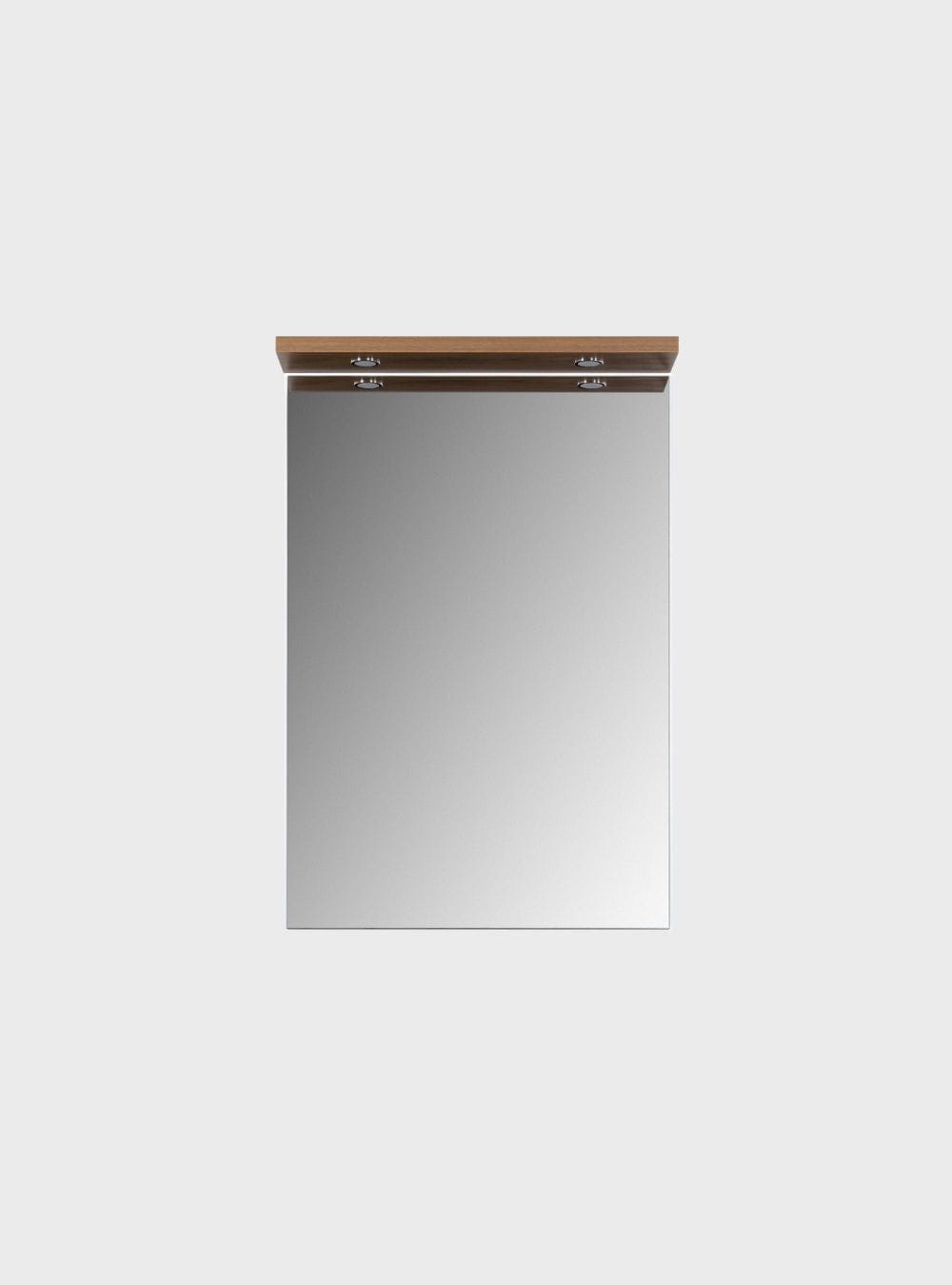On Móveis Conjuntos de móveis para banheiro Gabinete para Banheiro com Cuba e Espelho com Led 60cm Mdf Freijo com Branco Dubai - On Móveis