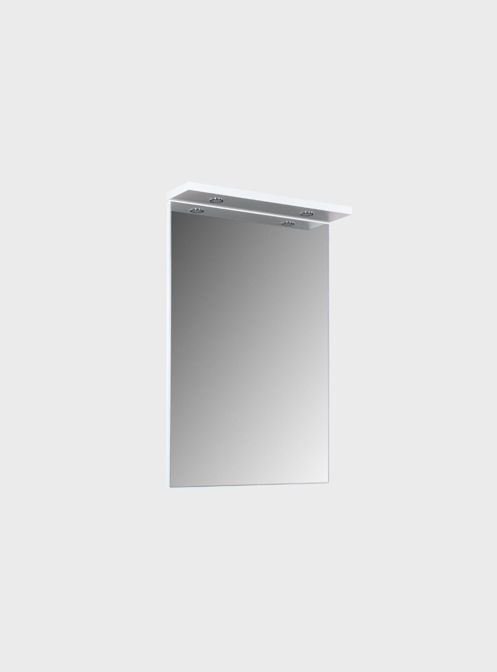 On Móveis Conjuntos de móveis para banheiro Gabinete para Banheiro com Cuba e Espelho com Led 60cm Retro Mdf Branco Milano - On Móveis