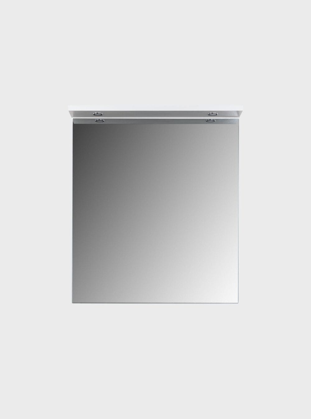 On Móveis Conjuntos de móveis para banheiro Gabinete para Banheiro com Cuba e Espelho com Led 80cm Retro Mdf Branco Milano - On Móveis