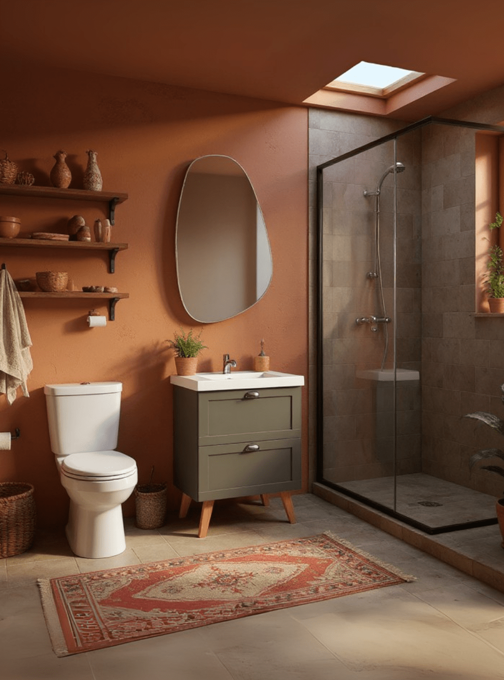 On Móveis Conjuntos de móveis para banheiro Gabinete para Banheiro com Cuba e Espelho Organico 60cm Retro Mdf Verde Milano - On Móveis