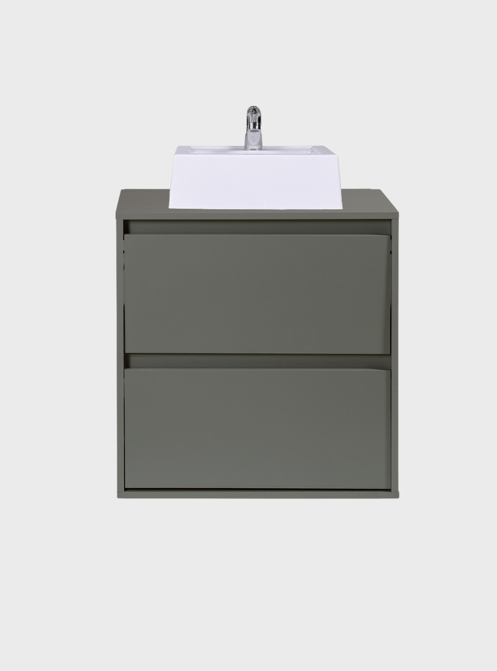 On Móveis Conjuntos de móveis para banheiro Gabinete para Banheiro com Cuba e Espelho Redondo 60cm Mdf Verde Dubai - On Móveis