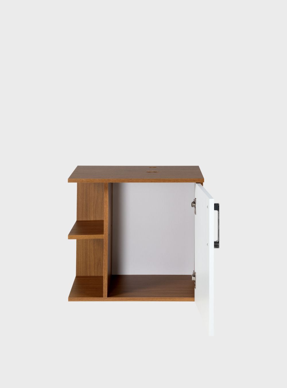 On Móveis Conjuntos de móveis para banheiro Gabinete para Banheiro com Espelheira 50cm Mdf Freijo com Branco Moscou - On Móveis