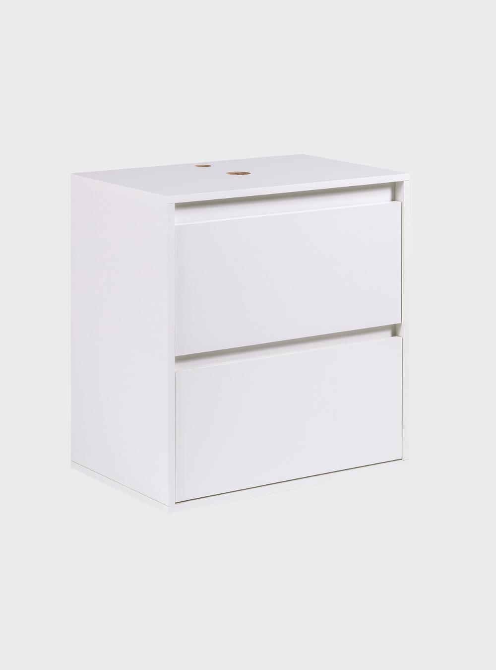 On Móveis Conjuntos de móveis para banheiro Gabinete para Banheiro com Espelheira 60cm Mdf Branco Dubai - On Móveis
