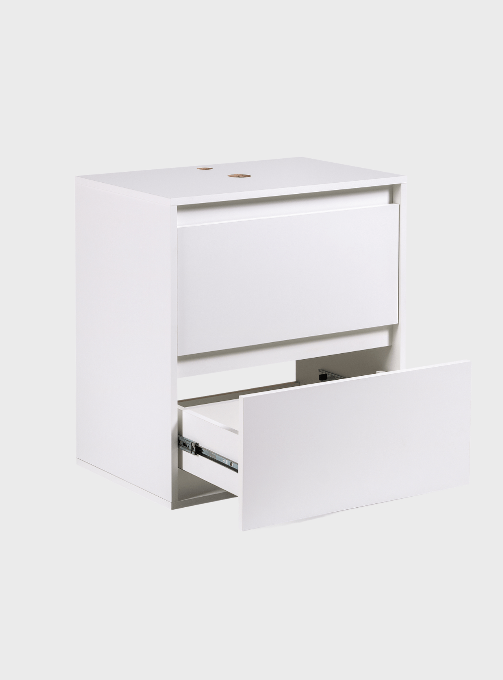 On Móveis Conjuntos de móveis para banheiro Gabinete para Banheiro com Espelheira 60cm Mdf Branco Dubai - On Móveis