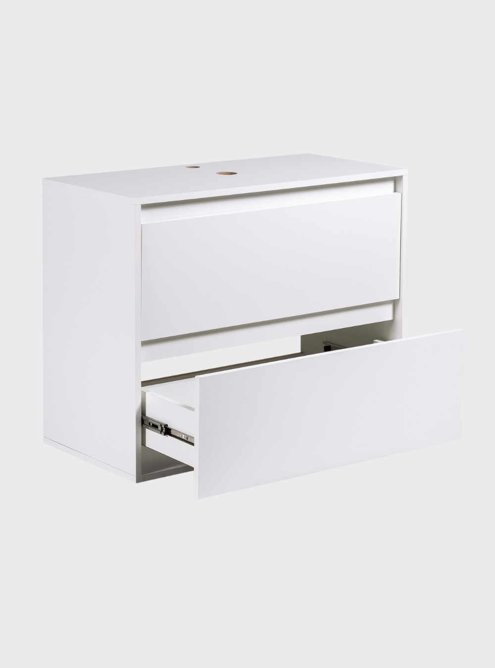 On Móveis Conjuntos de móveis para banheiro Gabinete para Banheiro com Espelheira 80cm Mdf Branco Dubai - On Móveis