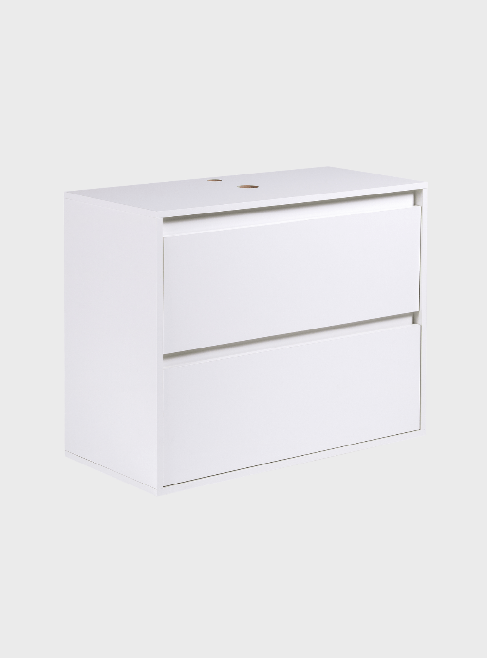 On Móveis Conjuntos de móveis para banheiro Gabinete para Banheiro com Espelheira 80cm Mdf Branco Dubai - On Móveis