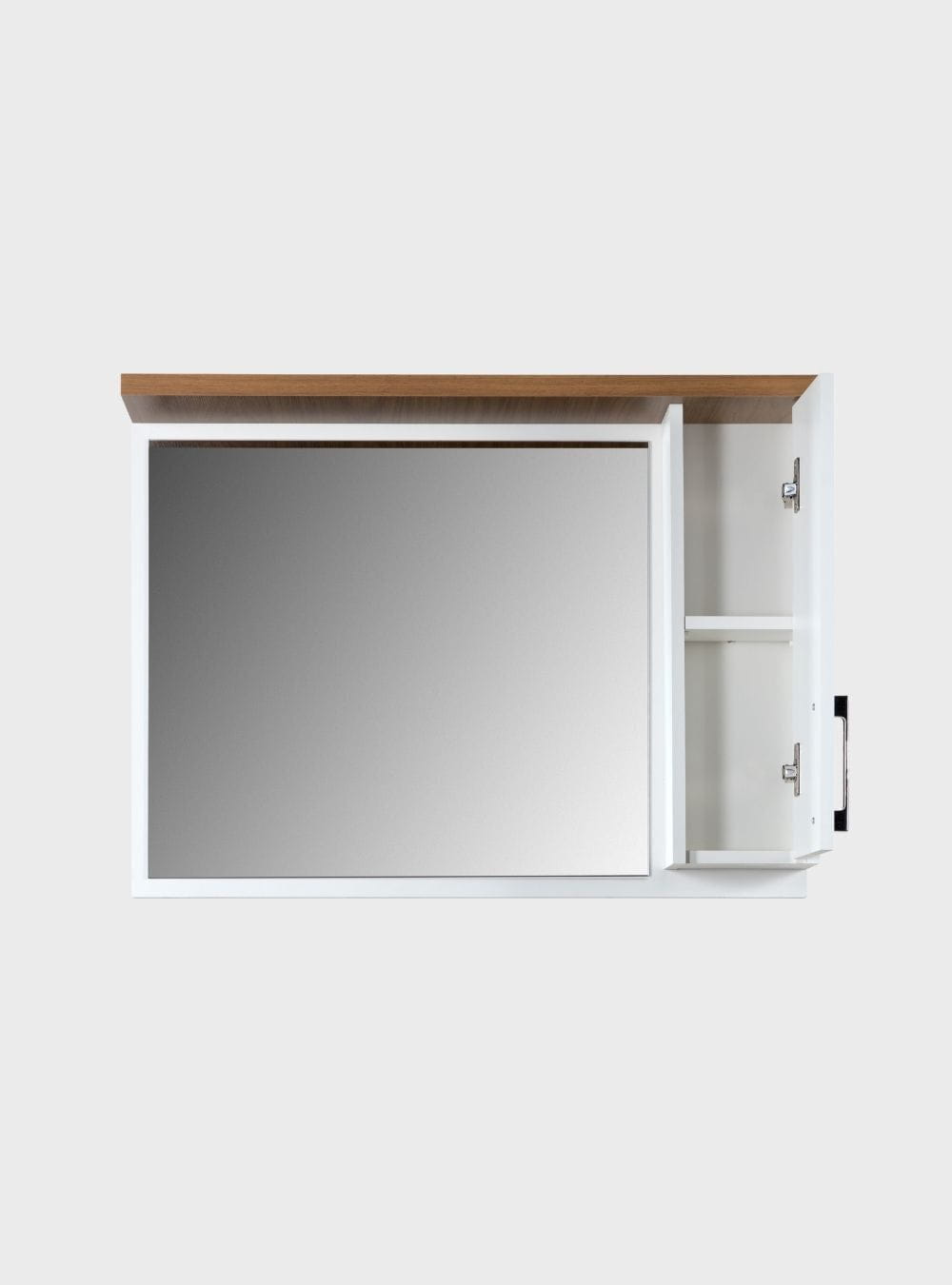 On Móveis Conjuntos de móveis para banheiro Gabinete para Banheiro com Espelheira 80cm Mdf Freijó com Branco Paris - On Móveis