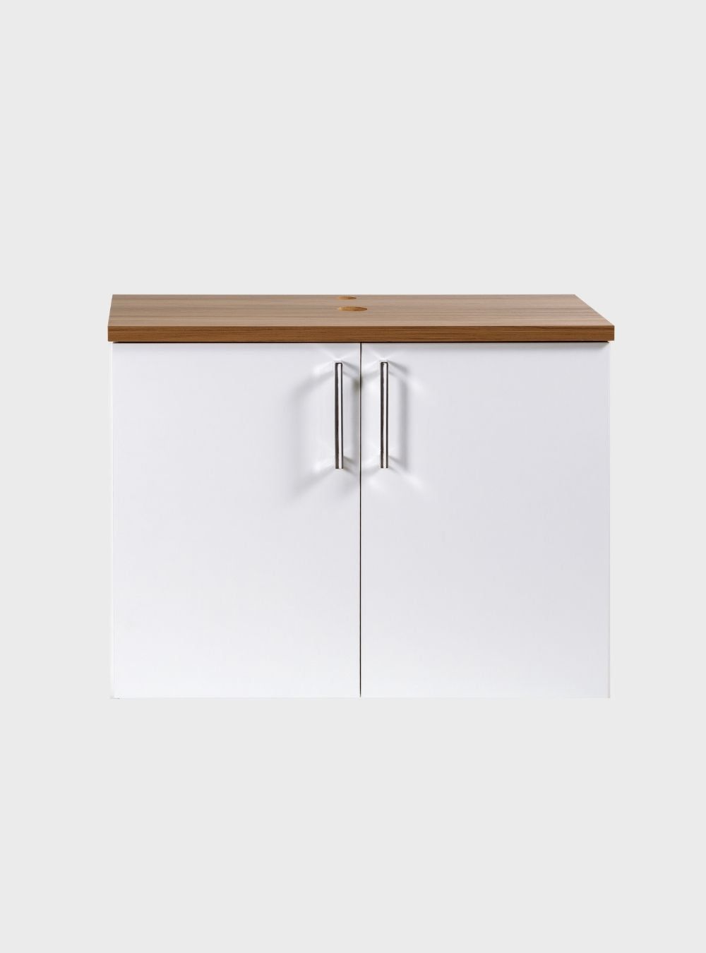 On Móveis Conjuntos de móveis para banheiro Gabinete para Banheiro com Espelheira 80cm Mdf Freijó com Branco Paris - On Móveis