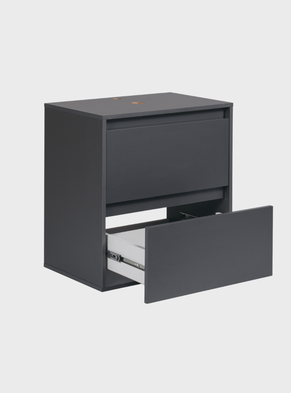 On Móveis Conjuntos de móveis para banheiro Gabinete para Banheiro com Espelho 60cm Mdf Grafite Dubai - On Móveis