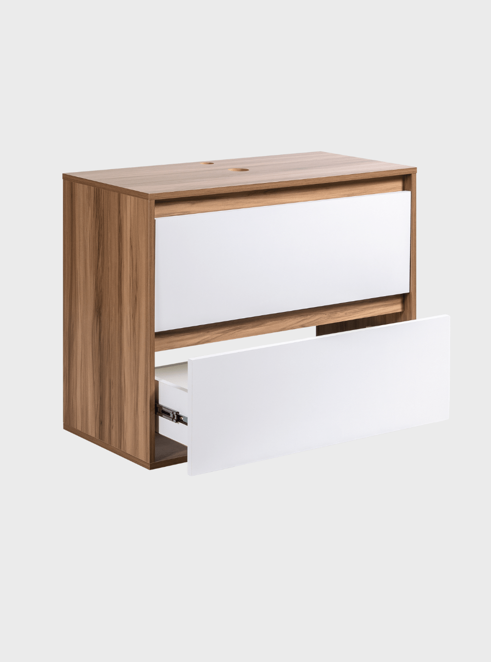 On Móveis Conjuntos de móveis para banheiro Gabinete para Banheiro com Espelho 80cm Mdf Freijo Dubai - On Móveis