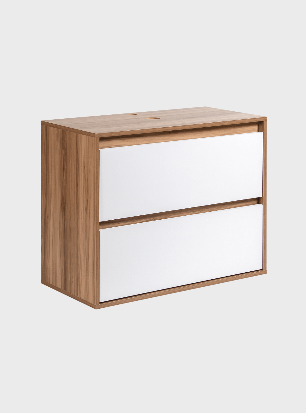 On Móveis Conjuntos de móveis para banheiro Gabinete para Banheiro com Espelho 80cm Mdf Freijo Dubai - On Móveis