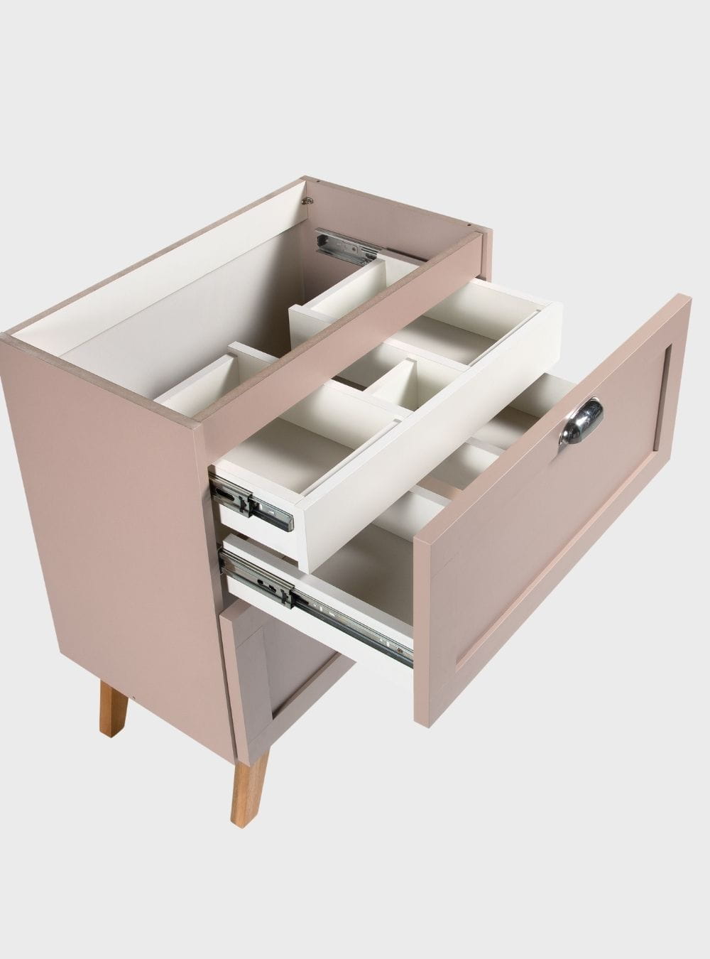 On Móveis Conjuntos de móveis para banheiro Gabinete para Banheiro com Tampo 60cm Retro Mdf Rosa Milano - On Móveis