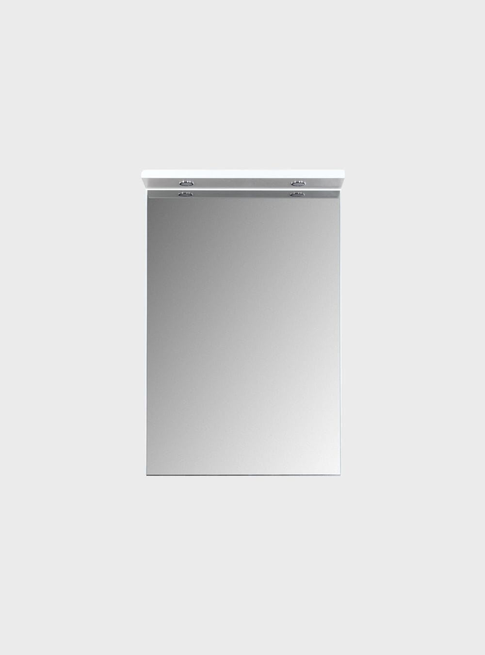 On Móveis Conjuntos de móveis para banheiro Gabinete para Banheiro e Espelho com Led 60cm Retro Mdf Branco Milano - On Móveis