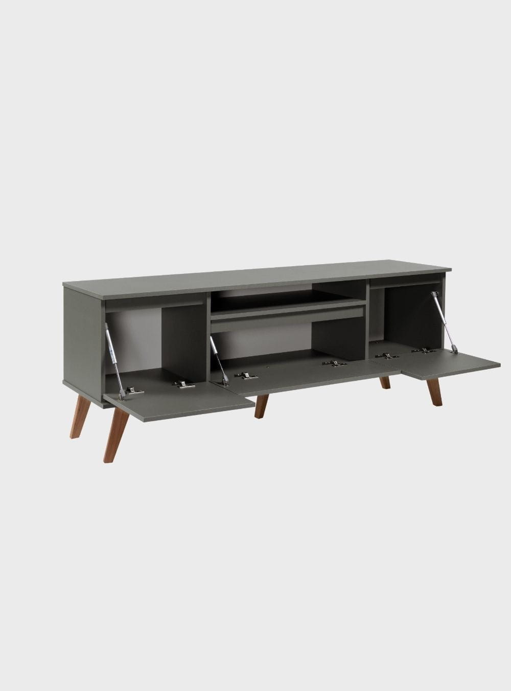 On Móveis Conjuntos de móveis para sala de estar Rack para TV 150cm Retro Mdf Verde Dallas - On Móveis
