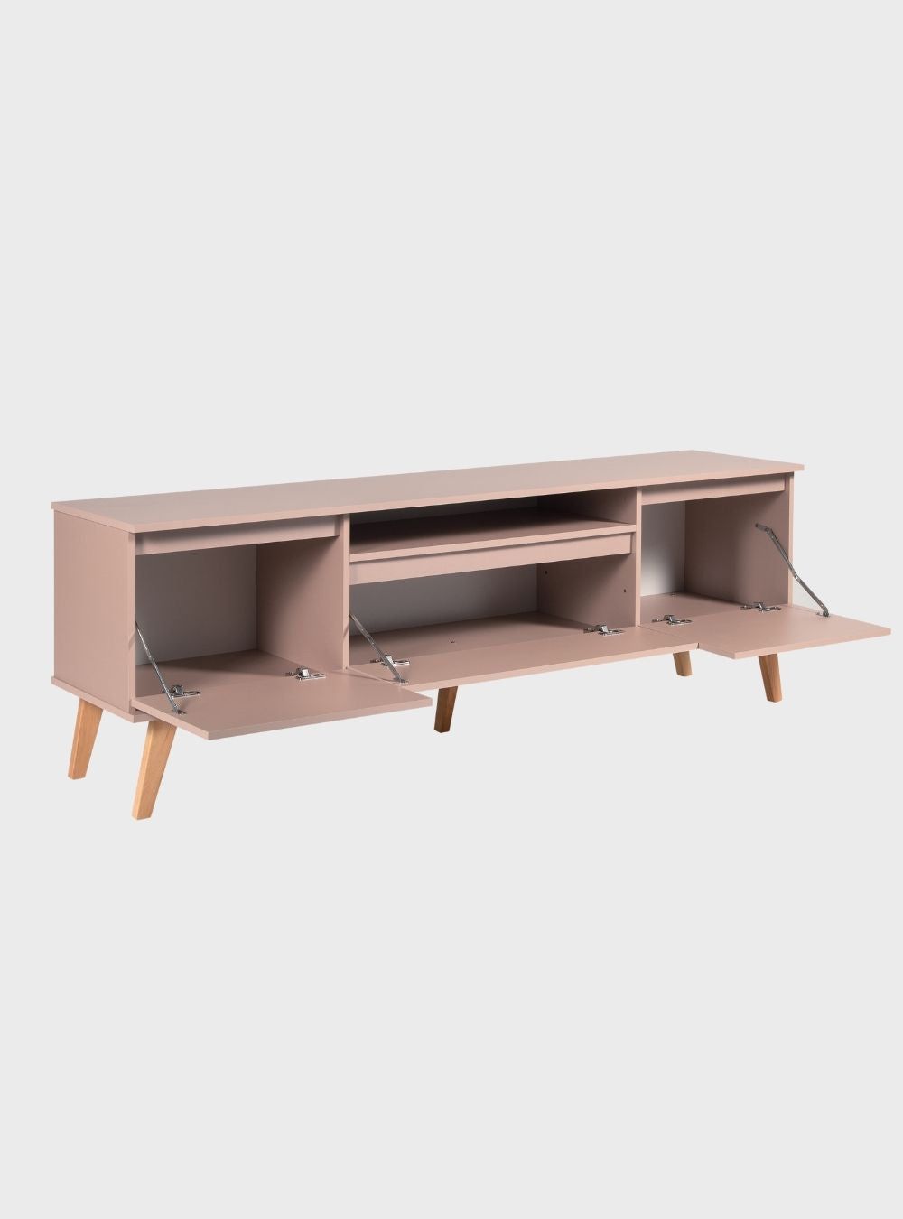 On Móveis Conjuntos de móveis para sala de estar Rack para TV 180cm Retro Mdf Rosa Dallas - On Móveis