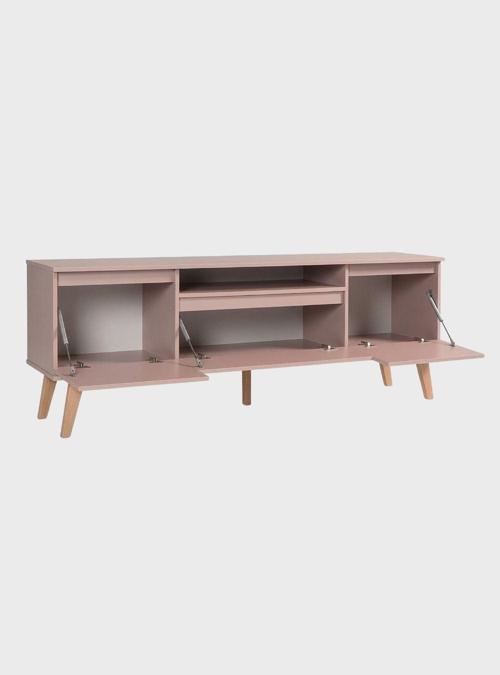 On Móveis Conjuntos de móveis para sala de estar Rack para TV 180cm Retro Mdf Rosa Dallas - On Móveis