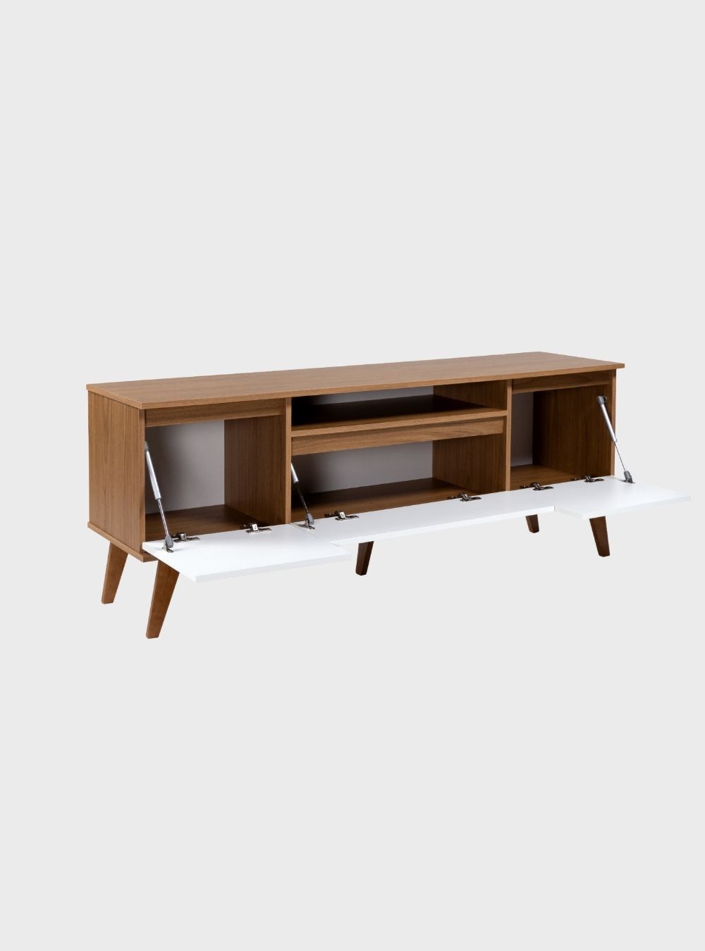 On Móveis Conjuntos de móveis para sala de estar Rack para TV com Prateleira 150cm Retro Mdf Freijo Dallas - On Móveis