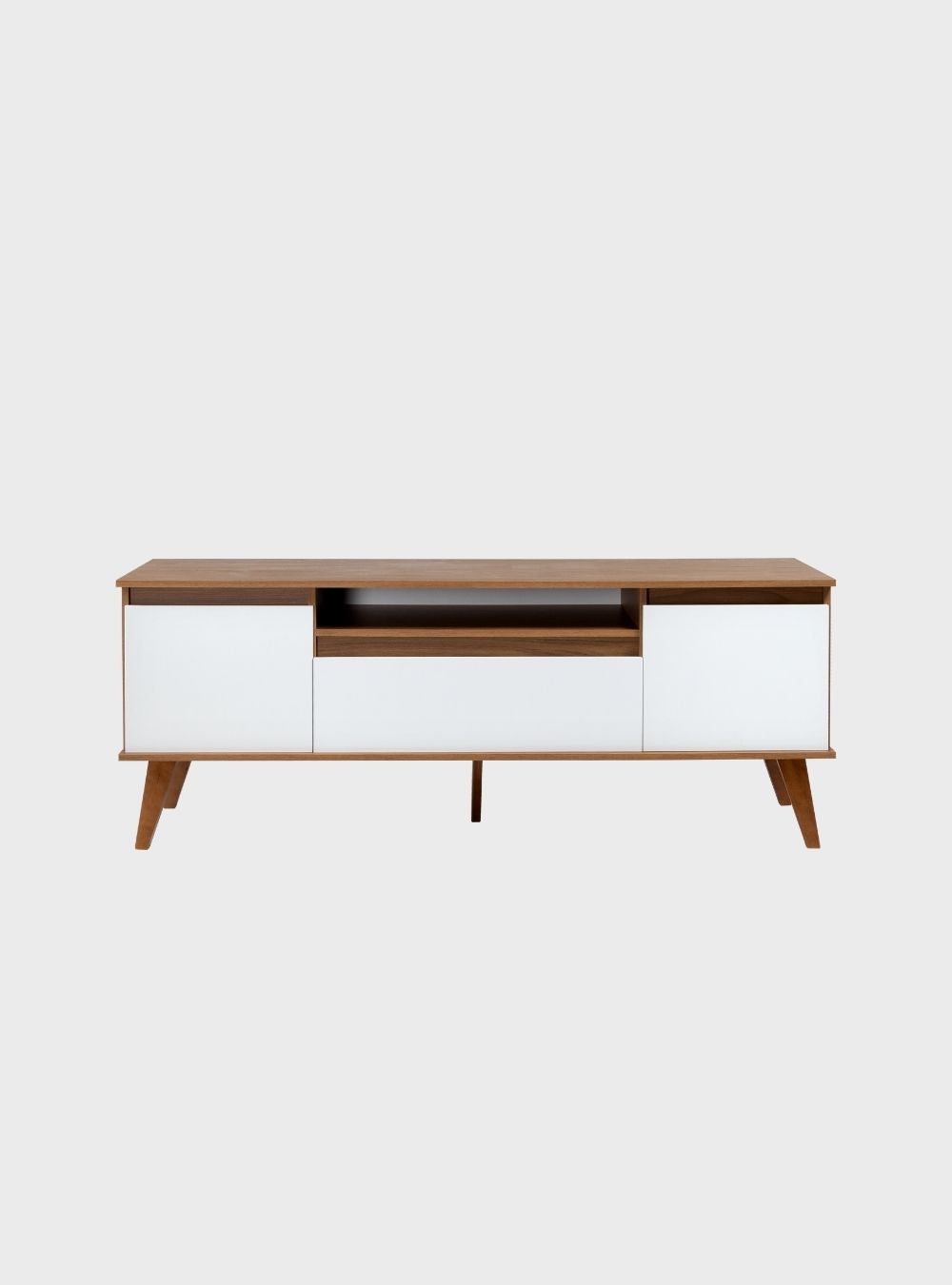 On Móveis Conjuntos de móveis para sala de estar Rack para TV com Prateleira 150cm Retro Mdf Freijo Dallas - On Móveis