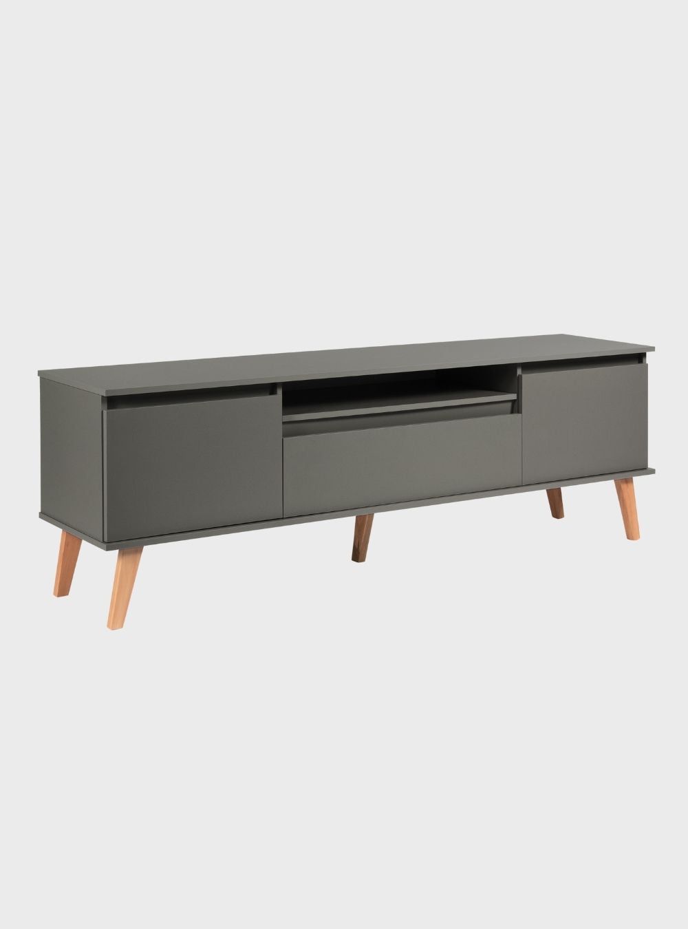 On Móveis Conjuntos de móveis para sala de estar Rack para TV com Prateleira 180cm Retro Mdf Verde Dallas - On Móveis