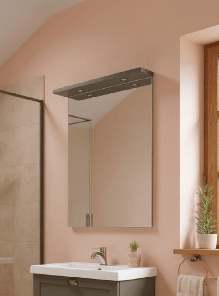 Espelho para Banheiro Com LED 60cm MDF Verde