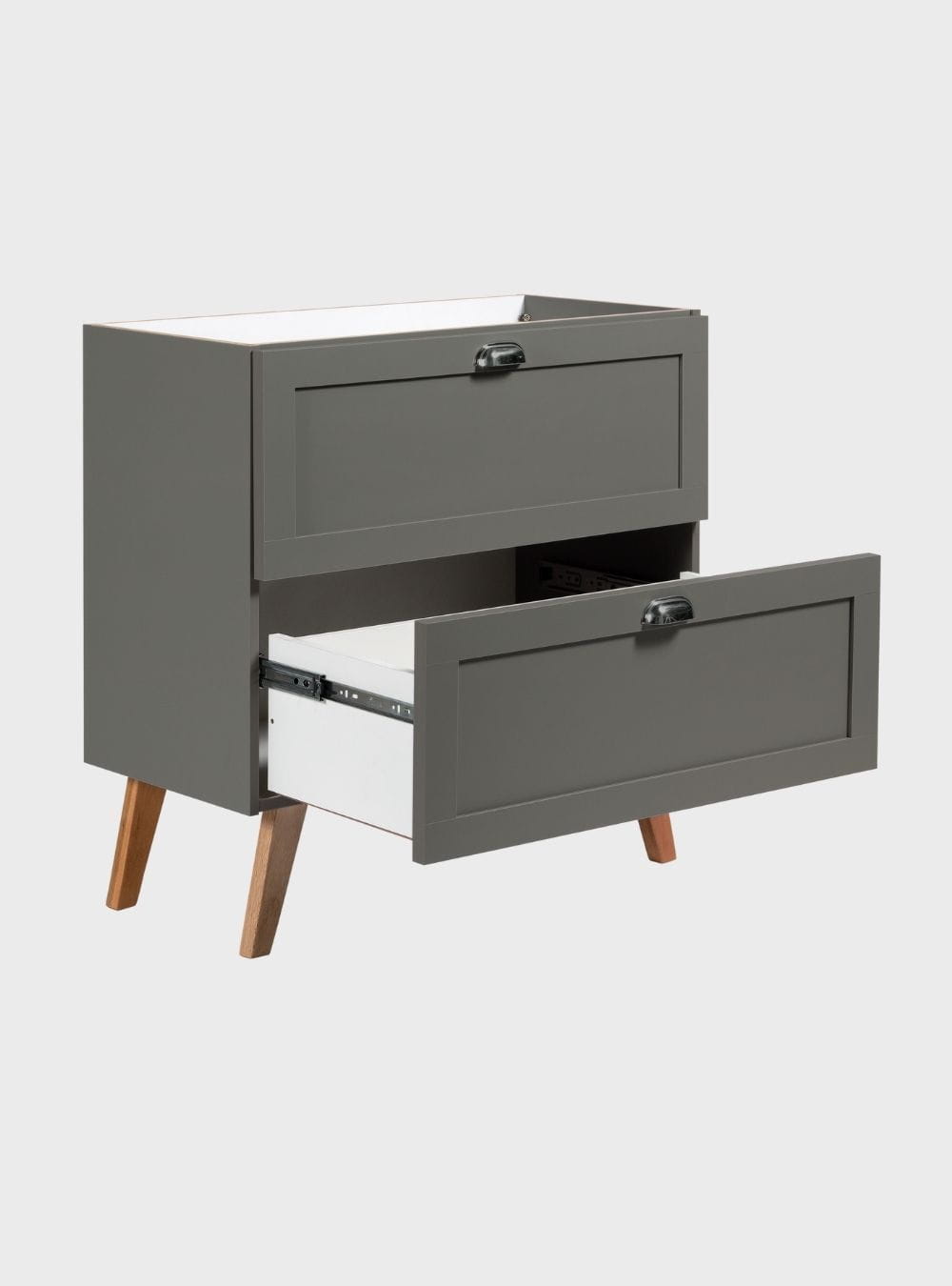 On Móveis Gabinete para Banheiro com Tampo Cuba e Armario 80cm Retro Mdf Verde Milano - On Móveis