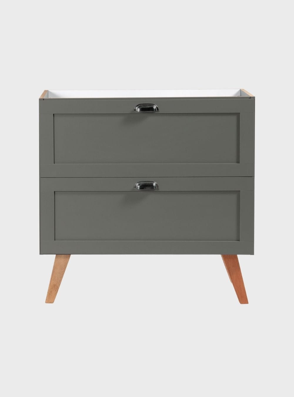 On Móveis Gabinete para Banheiro com Tampo Cuba e Armario 80cm Retro Mdf Verde Milano - On Móveis