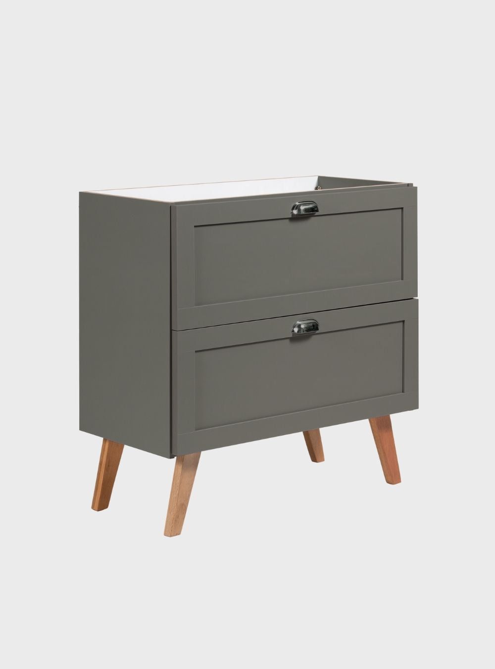 On Móveis Gabinete para Banheiro com Tampo Cuba e Espelheira Organica 80cm Retro Mdf Verde Milano - On Móveis