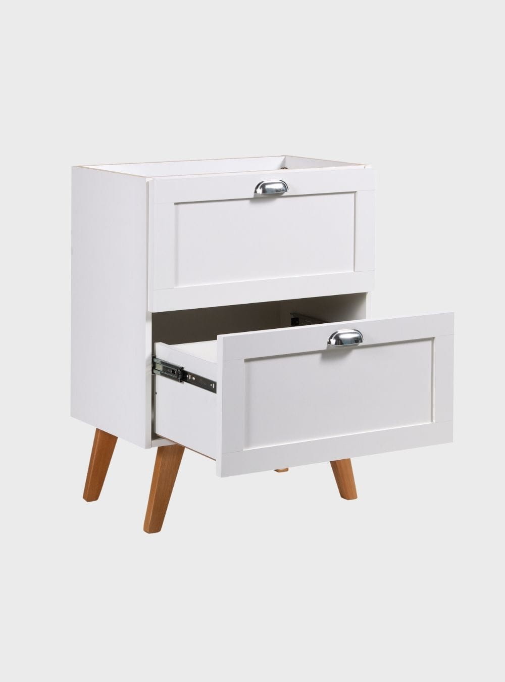 On Móveis Gabinete para Banheiro com Tampo Cuba e Espelho Redondo 60cm Retro Mdf Branco Milano - On Móveis