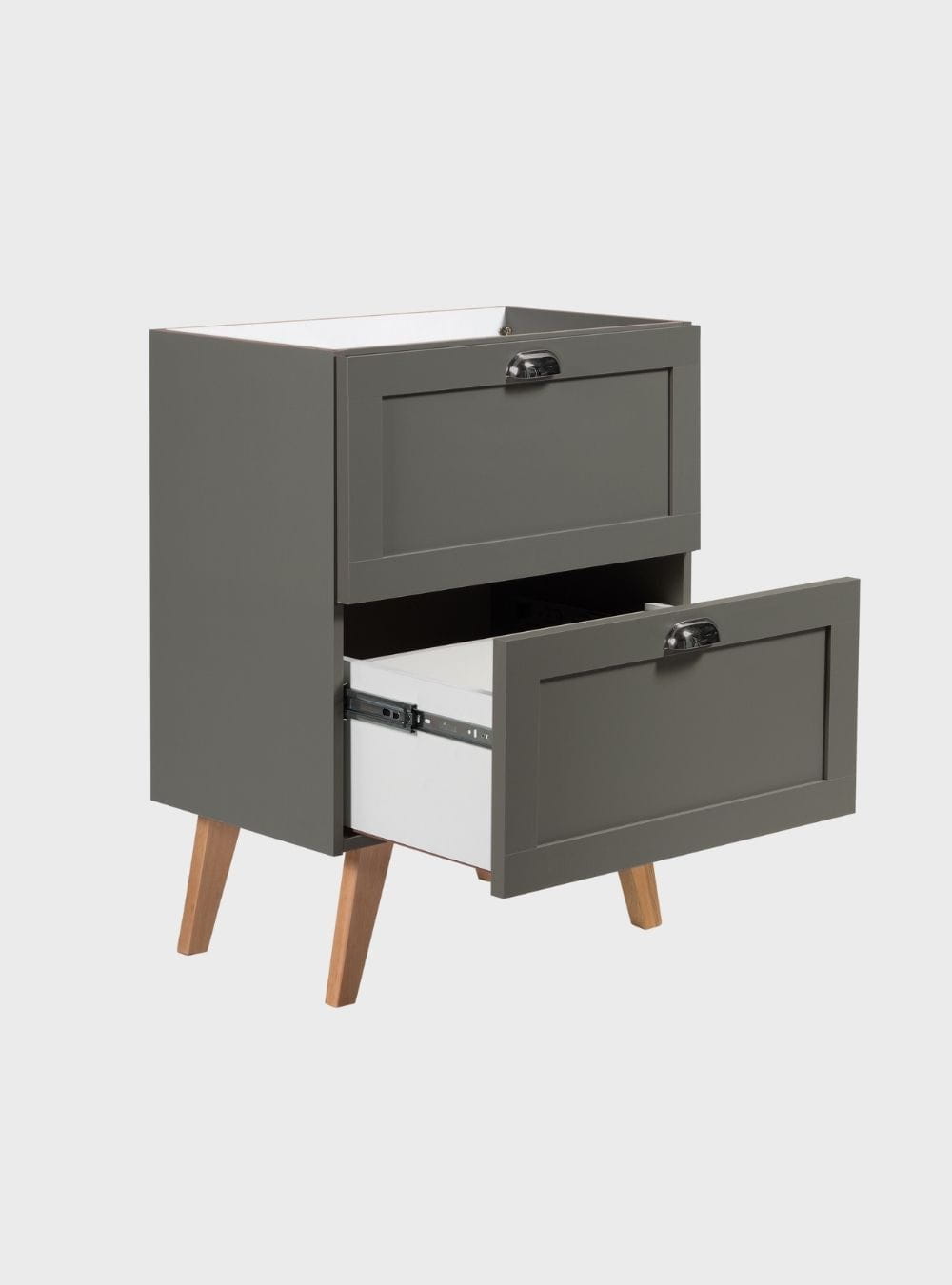 On Móveis Gabinete para Banheiro com Tampo e Espelho com Led 60cm Retro Mdf Verde Milano - On Móveis