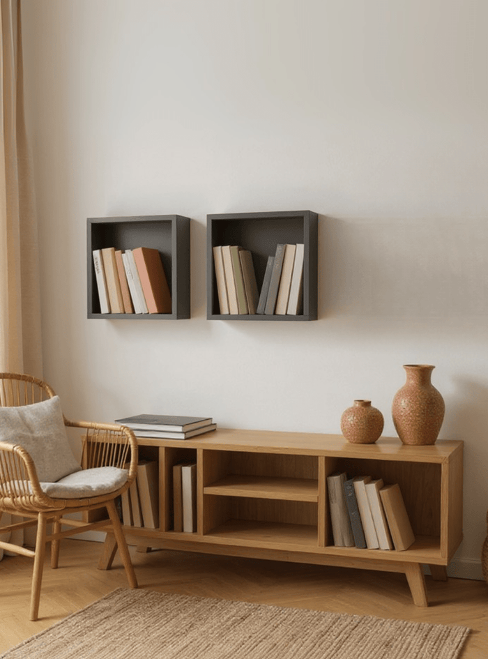 Kit de 2 Nichos 30cm Mdf Verde - On Móveis
