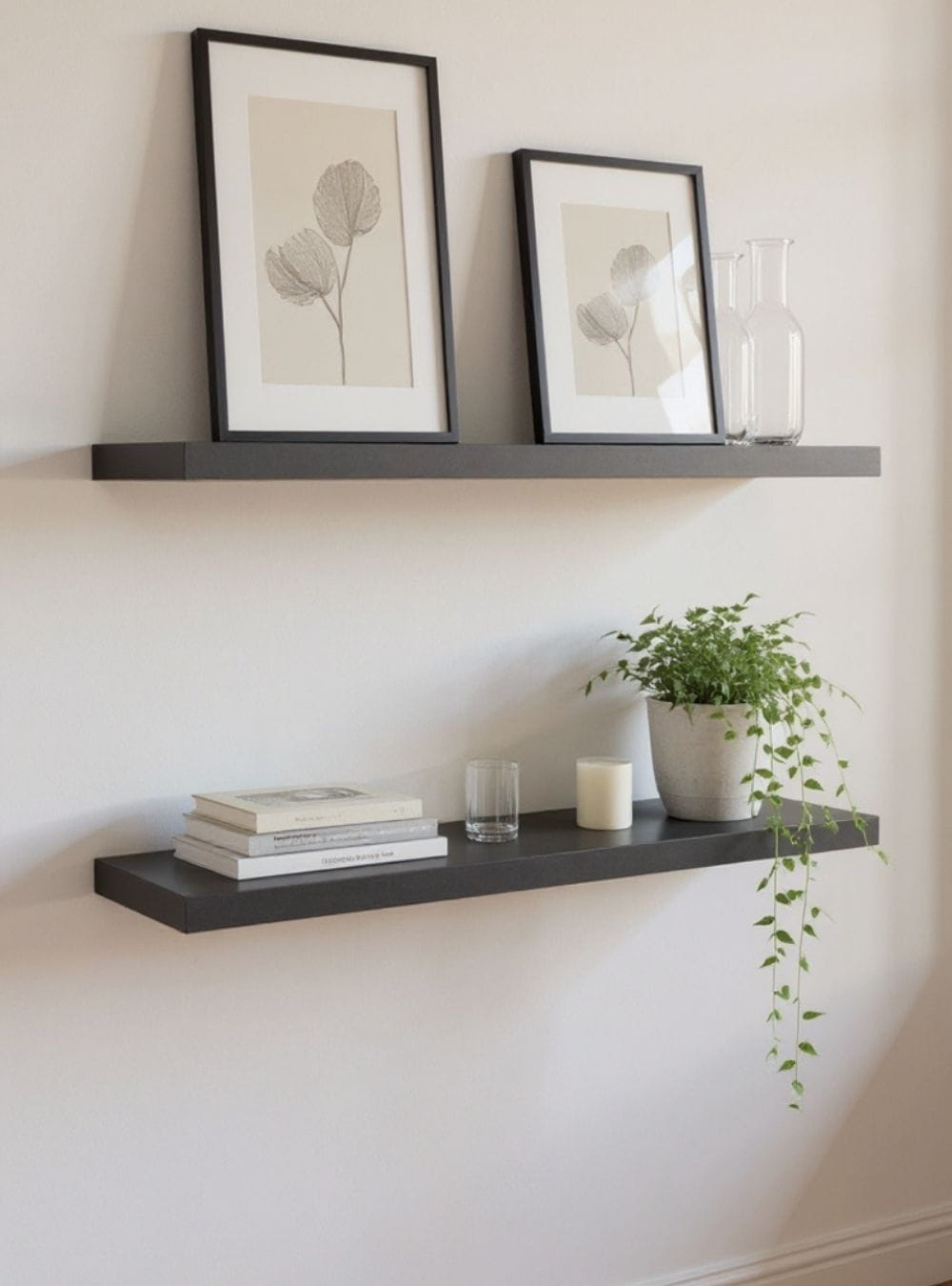 On Móveis Kit de 2 Prateleiras 150cm Mdf Grafite - On Móveis