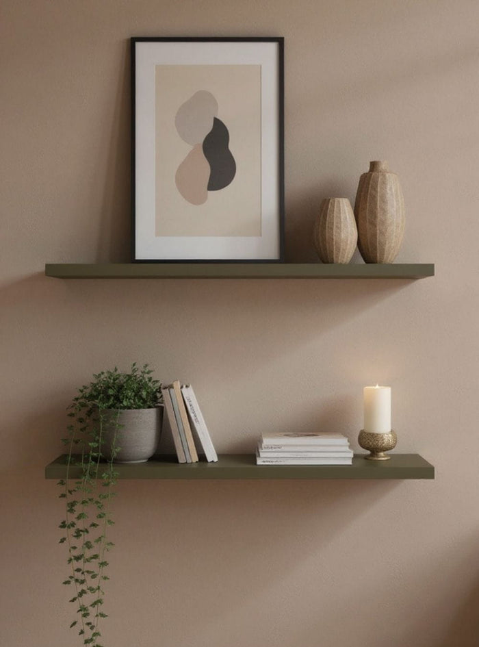 Kit de 2 Prateleiras 150cm Mdf Verde - On Móveis