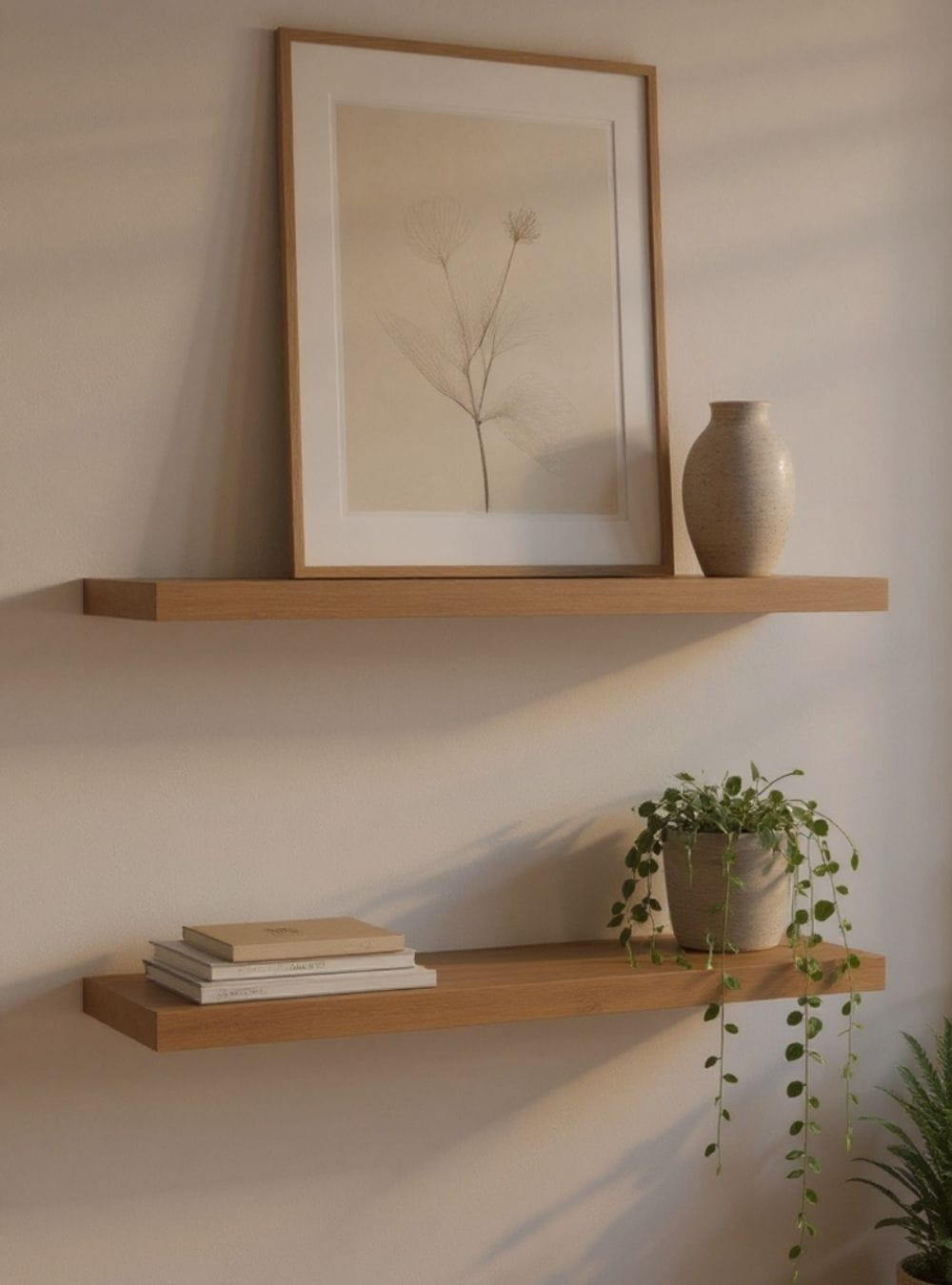 On Móveis Kit de 2 Prateleiras 60cm Mdf Freijó - On Móveis