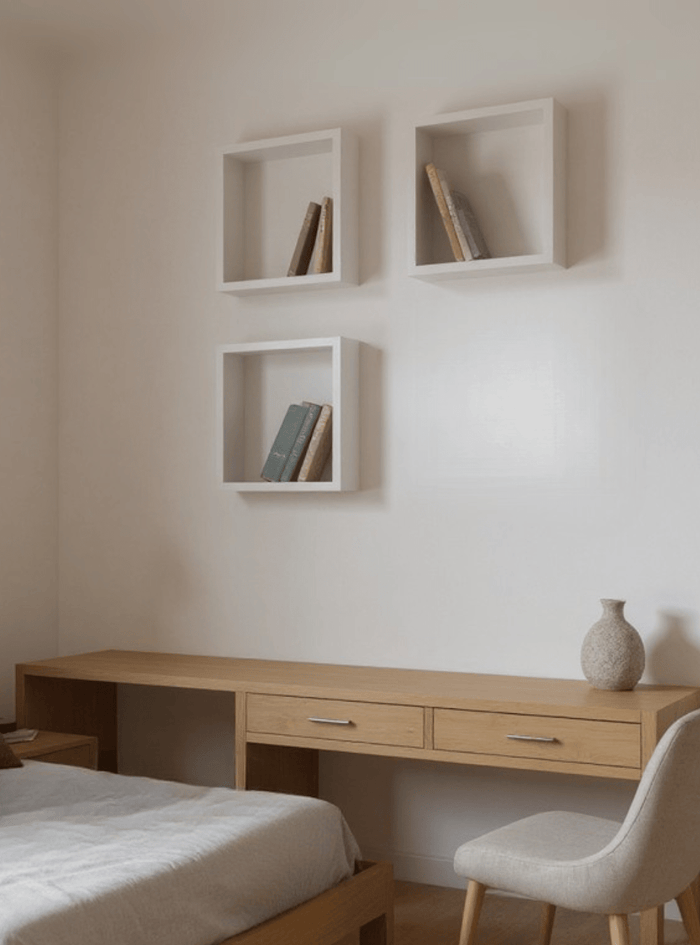 Kit de 3 Nichos 30cm Mdf Branco - On Móveis
