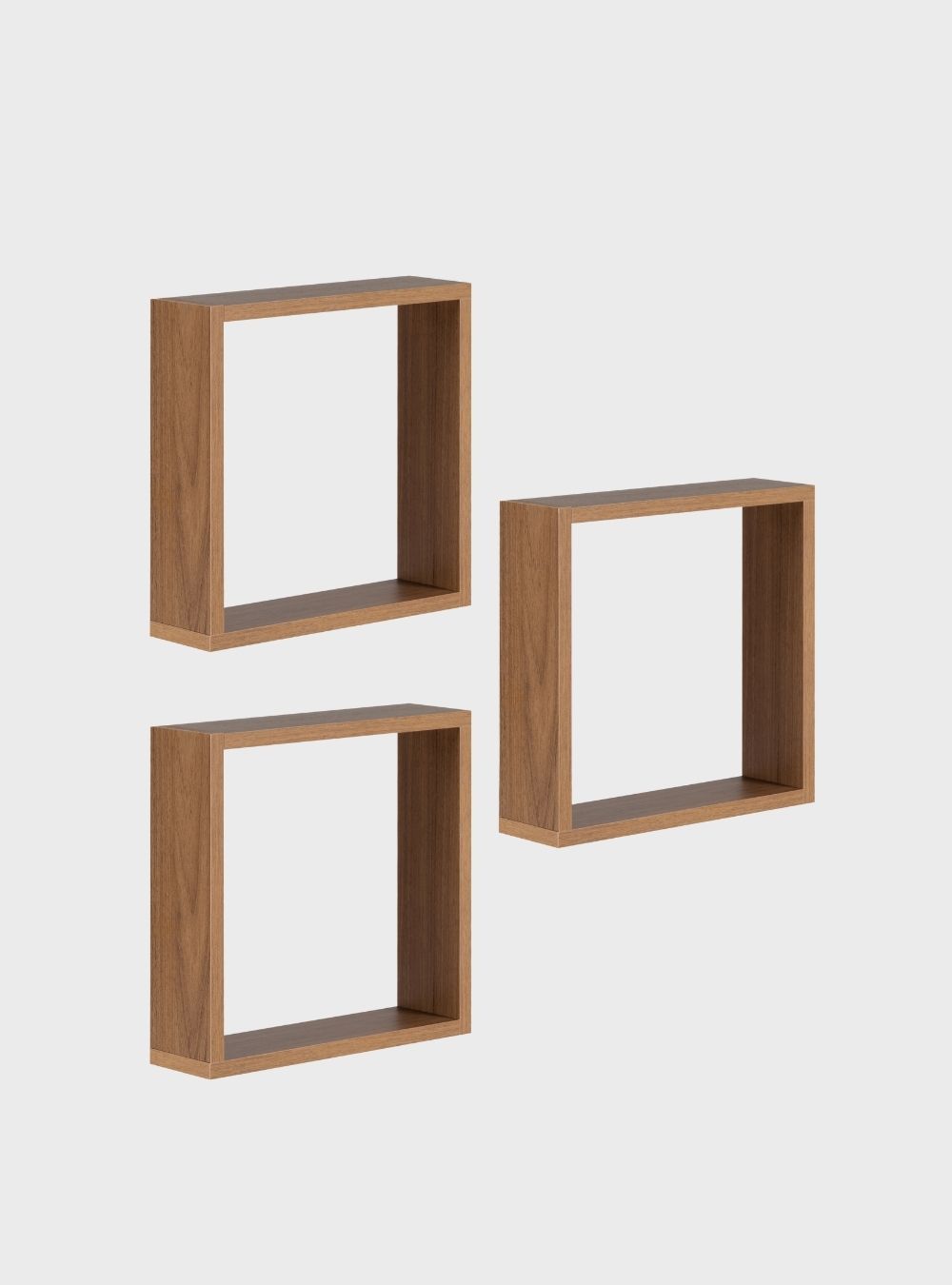 On Móveis Kit de 3 Nichos 30cm Mdf Freijo - On Móveis