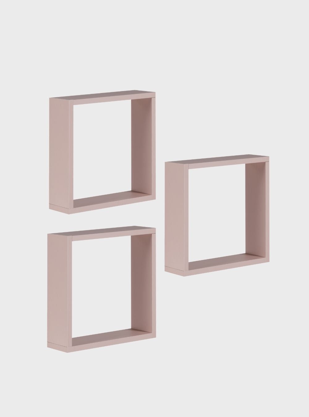 On Móveis Kit de 3 Nichos 30cm Mdf Rosa - On Móveis