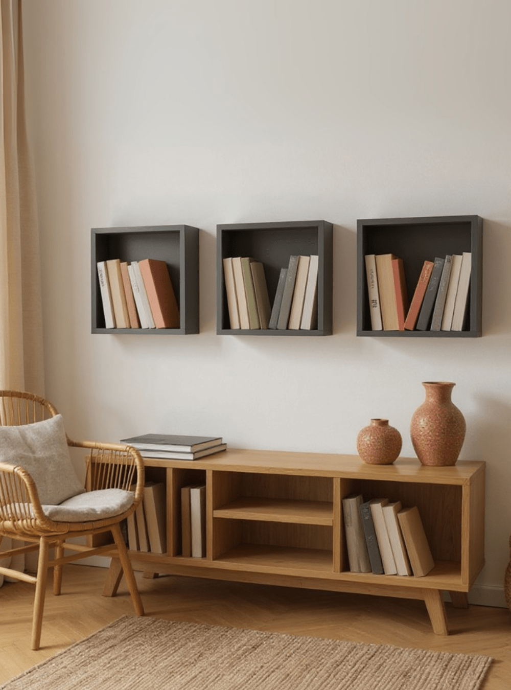 On Móveis Kit de 3 Nichos 30cm Mdf Verde - On Móveis