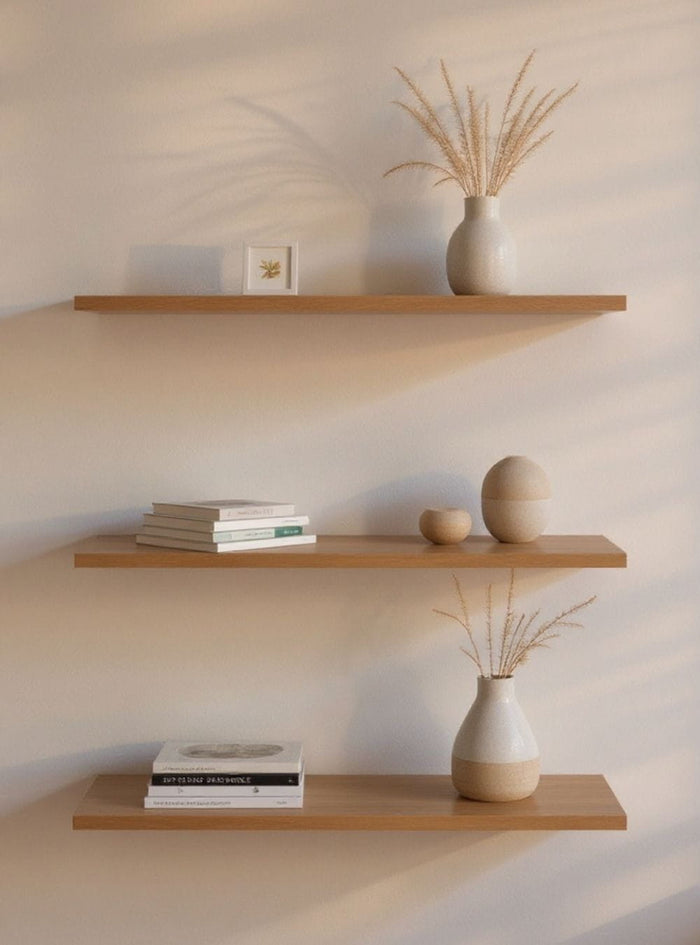 Kit de 3 Prateleiras 150cm Mdf Freijó - On Móveis