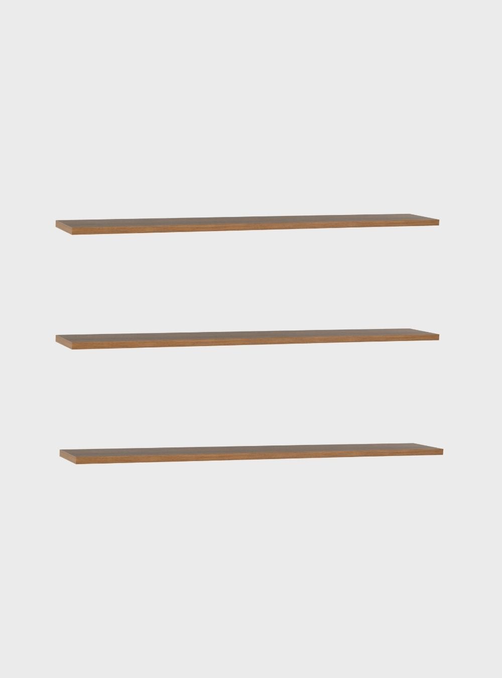 On Móveis Kit de 3 Prateleiras 150cm Mdf Freijó - On Móveis